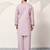 LAVENDER VISCOSE SILK THREAD & SEQUINS EMBROIDERED WORK FESTIVAL MARRIAGE PARTY WEAR STRAIGHT MENS KURTA WITH PANT