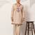BEIGE VISCOSE SILK THREAD & SEQUINS EMBROIDERED WORK WEDDING FESTIVAL MARRIAGE PARTY WEAR STRAIGHT MENS KURTA WITH PANT
