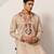 BEIGE VISCOSE SILK THREAD & SEQUINS EMBROIDERED WORK WEDDING FESTIVAL MARRIAGE PARTY WEAR STRAIGHT MENS KURTA WITH PANT