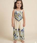 Flora Khadi Cotton Embroidered Co-Ord Set for Girls (0–12 Years)
