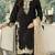 Black embroidered silk pakistani salwar suit