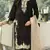 Black embroidered silk pakistani salwar suit