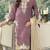 Purple embroidered silk pakistani salwar suit