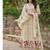 Women floral embroidered regular thread work kurta with trousers & with dupatta