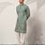Pista green viscose silk thread & sequins embroidered work wedding festival marriage party wear straight mens kurta