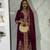 Maroon handcrafted zari work stitched georgette kaftan party dress