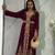 Maroon handcrafted zari work stitched georgette kaftan party dress