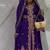 Purple handcrafted zari work stitched georgette kaftan party dress