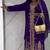 Purple handcrafted zari work stitched georgette kaftan party dress