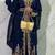 Navy-Blue handcrafted zari work stitched georgette kaftan party dress