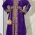 Purple handcrafted zari work stitched georgette kaftan party dress