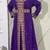 Purple handcrafted zari work stitched georgette kaftan party dress