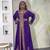Purple handcrafted zari work stitched georgette kaftan party dress