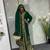 Green handcrafted zari work stitched georgette kaftan party dress