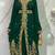 Green handcrafted zari work stitched georgette kaftan party dress
