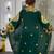 Royal Green Embroidered Abaya with Detailed Aari-Embroidered dress for women's