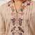 Beige viscose silk thread & sequins embroidered work wedding festival marriage party wear straight mens kurta with pant