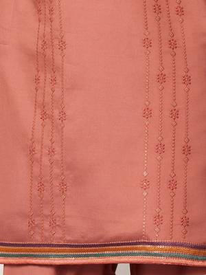 ORANGE VISCOSE SILK THREAD & SEQUINS EMBROIDERED WORK WEDDING FESTIVAL MARRIAGE PARTY WEAR STRAIGHT MENS KURTA WITH PANT 10