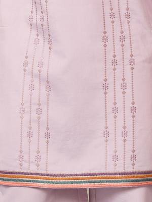 LAVENDER VISCOSE SILK THREAD & SEQUINS EMBROIDERED WORK FESTIVAL MARRIAGE PARTY WEAR STRAIGHT MENS KURTA WITH PANT 10