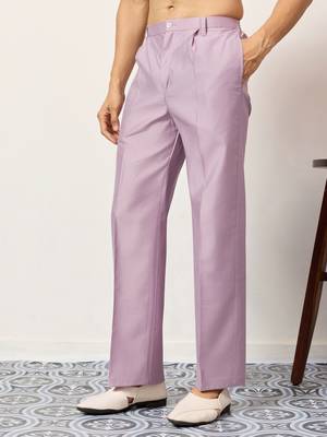 LAVENDER VISCOSE SILK THREAD & SEQUINS EMBROIDERED WORK FESTIVAL MARRIAGE PARTY WEAR STRAIGHT MENS KURTA WITH PANT 11