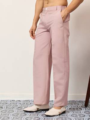 LIGHT PINK VISCOSE SILK THREAD & SEQUINS EMBROIDERED WORK WEDDING FESTIVAL PARTY WEAR STRAIGHT MENS KURTA WITH PANT 10