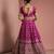 hot pink silk lehenga set