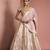 light pink organza brocade lehenga set with blouse and dupatta