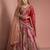 bridal red silk lehenga set with choli and 2 dupattas