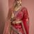 bridal red silk lehenga set with choli and 2 dupattas