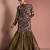 dark brown pure tissue fish cut skirt and top
