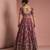 maroon silk hand embroidered lehenga set with blouse and dupatta