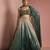 dark green sequins sheeting ombre lehenga set with blouse and dupatta