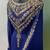 Royal blue hand beaded islami jalabiya kaftan