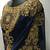 Navy blue beautiful arabic gold beaded work farasha kaftan