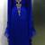 Royal blue gold stone work jalabiya kaftan