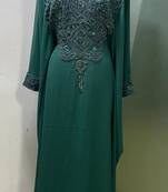 Emerald green fancy ramadan collection farasha kaftan