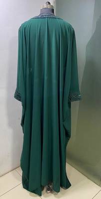 Emerald green fancy ramadan collection farasha kaftan 3
