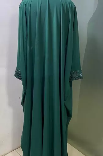 Emerald green fancy ramadan collection farasha kaftan