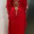 Red beautiful arabic gold beaded work farasha kaftan