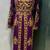 Plum emrbroidered moroccan kaftan dress