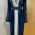 Navy blue velvet jacket moroccan takchita kaftan