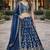 BLUE DOLA SILK SEQUINS & ZARI EMBROIDERED LEHENGA SET WITH CHOLI AND DUPATTA
