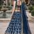 BLUE DOLA SILK SEQUINS & ZARI EMBROIDERED LEHENGA SET WITH CHOLI AND DUPATTA
