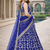 ROYAL BLUE DOLA SILK SEQUINS & ZARI EMBROIDERED LEHENGA SET WITH CHOLI AND DUPATTA