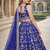 ROYAL BLUE DOLA SILK SEQUINS & ZARI EMBROIDERED LEHENGA SET WITH CHOLI AND DUPATTA