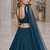 BLUE GEORGETTE SEQUINS & THREAD EMBROIDERED LEHENGA SET WITH CHOLI AND DUPATTA