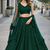 GREEN GEORGETTE SEQUINS & THREAD EMBROIDERED LEHENGA SET WITH CHOLI AND DUPATTA