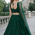 GREEN GEORGETTE SEQUINS & THREAD EMBROIDERED LEHENGA SET WITH CHOLI AND DUPATTA