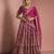 dark pink silk lehenga set