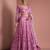pink net cutdana work lehenga set with blouse and dupatta